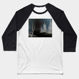 Negative Image Winter Landscape Baseball T-Shirt